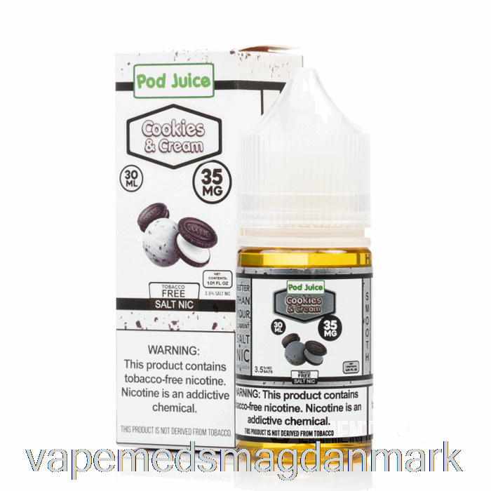 Vape Med Smag Cookies Og Creme - Pod Juice - 30ml 55mg